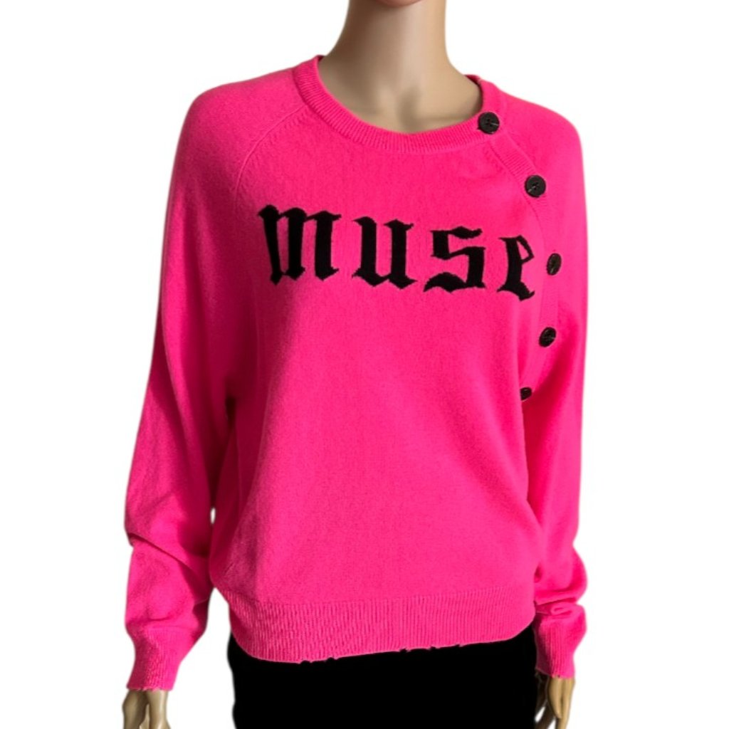 Zadig & Voltaire Cashmere Holiday Party Cocktail Sweater Pullover Pink Xs Nwt